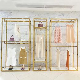 Hangers Store Aangepaste High Clothing Rack Display Shelf kledingrekken Coat Kleding Stand voor de showroom