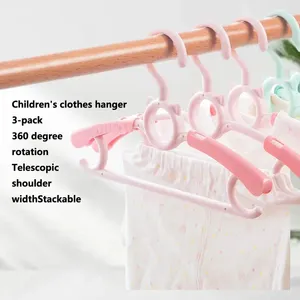 Hangers Ultimate Pink 3 pcs Porte-vêtements antidérapant sans trace – Le cintre parfait pour les enfants