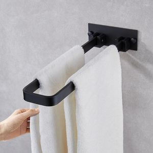 Cintres mural porte-serviettes séchage cuisine support organisateur corde suspendue gant de toilette noir