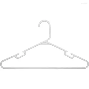 Cintres Wisconic pour vêtements en plastique pour adultes, fente pour chemises à bretelles, paquet de 60, blanc