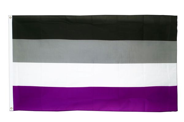 Drapeau asexuel de la communauté LGBTQIA Ace, 90x150cm, non-sexualité, fierté, suspendu en usine, 100% polyester