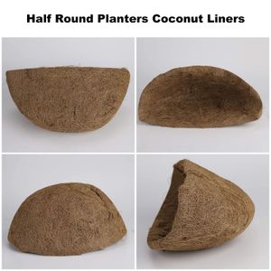 Cesta colgando coco palma de coco vegetal flower cesta de la maceta decoración de jardín de jardín canasta colgante de coco revestimiento