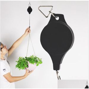 Cestas colgantes Práctico Pley Flower Pot Hanger Soporte de cesta colgante retráctil de plástico Debajo de 8 kg Ganchos de lavabo de jardín Dhgarden Dhhyx