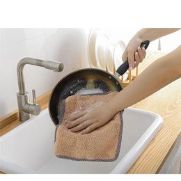 Serviette de toilette en molleton de corail suspendu motif ananas serviette de nettoyage chiffon absorbant non pelucheux torchon chiffon de nettoyage 220727