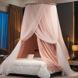 Hangende Koepel Klamboe Bed Canopy Romantische Shading Dubbellaags Bed Volant Anti-muggen Huishoudtextiel Bedcover Gordijn 240306