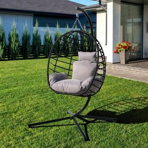 La chaise swing à œufs suspendue peut soutenir la terrasse hamac à l'intérieur et à l'extérieur avec des coussins 240508