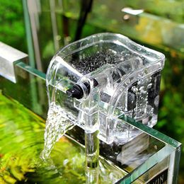 Pompe de circulation d'oxygène d'eau de filtre de rium externe suspendue 3 en 1 mini cascade pour aquarium Y200917
