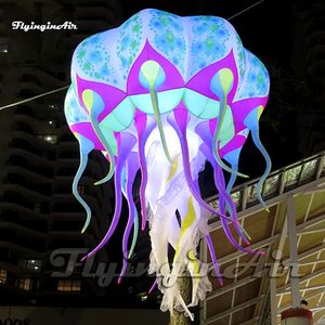 Réverbère gonflable lumineux accrochant de ballon de partie de méduse pour la décoration de plafond de lieu