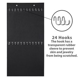 Hangende sieraden organisator houder met 24 haken ketting armband muur deur kast opslag display voor sleutels sieraden accessoires