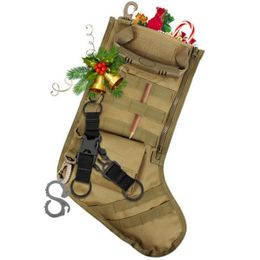 Colgante Táctico Padre Bolsa de almacenamiento de Navidad Bolsa de descarga Bolsas de almacenamiento Bolsa de revista de caza militar Decoraciones de Navidad SN4151