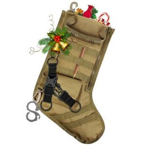 Molle tattico appeso Borsa per calze di Babbo Natale Borsa per discarica Borse portaoggetti Rivista di caccia militareDecorazioni natalizie