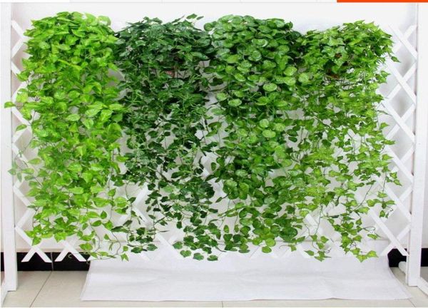Feuilles de vigne suspendues verdure artificielle plantes artificielles feuilles guirlande maison jardin décorations de mariage décoration murale 2708907