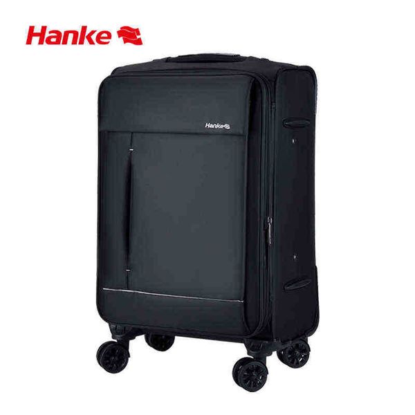 Hanke Maleta de equipaje de viaje extensible Maleta de carro de cubierta suave Ruedas giratorias de tela impermeable Tsa Lock Unisex H J220707