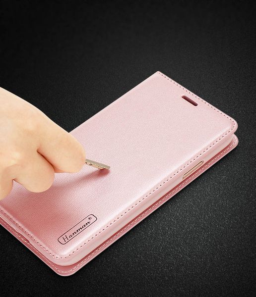 Hanman Premium Wallet Flip PU Cuir Kickstand Cover Case pour iphone 14 13 12 11Pro max XS XR 8 7 6S Plus Modèles Samsung avec vente au détail