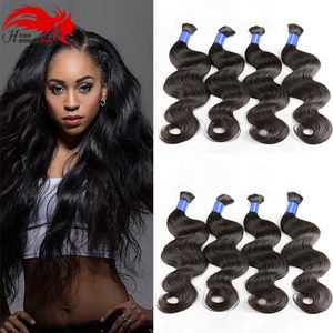 Produit Hannah Brésilien Body Wave Bulk for Braiding No Attachement 3pcs HEURS HUMAINES non transformés