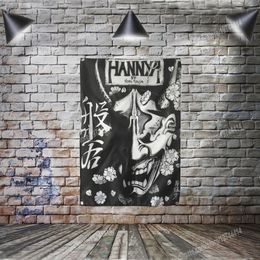 Hannya Japanse Tattoo Poster Vlaggen Banner Woondecoratie Opknoping Vlag 4 Gromer In Corners 3 * 5ft 96 * 144cm Painting Wall Art Print Posters