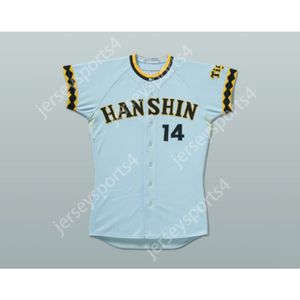 Hanshin Tigers K. Nakamura 14 Japan Baseball Jersey Elke naam of nummer Nieuw gestikt