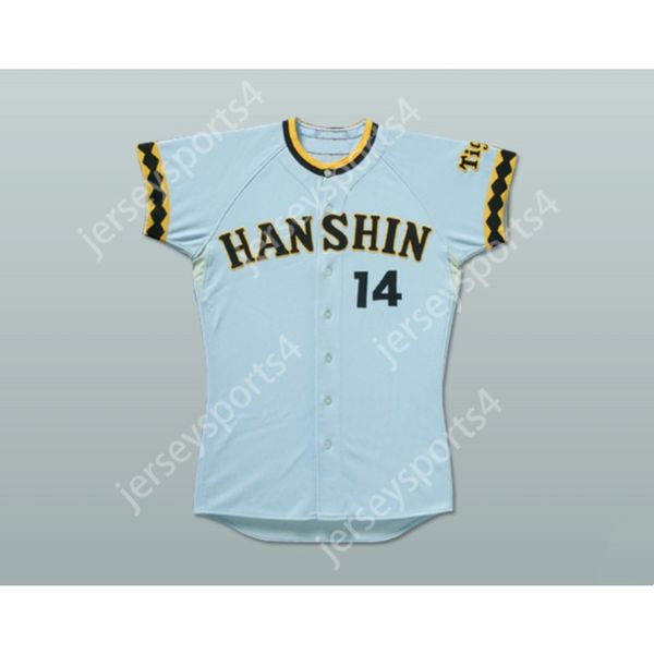 Hanshin Tigers K. Nakamura 14 Japon Baseball Jersey Tout nom ou numéro nouveau cousu