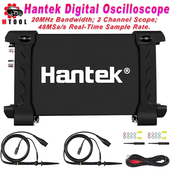 Hantek 6022BE ordinateur portable PC USB Stockage numérique Oscilloscope 2 canaux 20 MHz Osciloscope portable portable portable portable