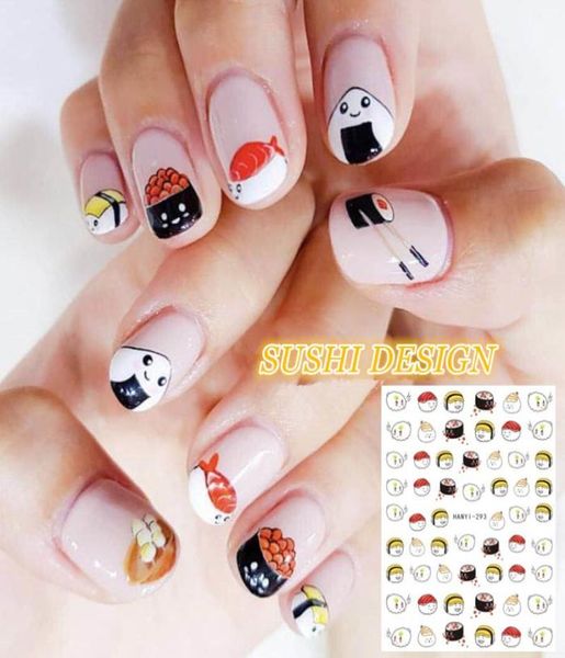 Hanyi Series Hanyi29391 Sushi Designs Migne Egg Cool 3D Nail Art Stickers Decal Template DIY Nail Tool Decorations 2478360