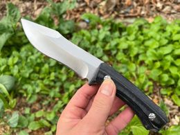 Hanzi Man Straight Fixed Blade Knife 8Cr18Mov Blade G10 Handle Tactical Rescue Pocket Hunting Fishing EDC Survival Tool Knives A3937