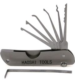 Haoshi Jackknife Lock Picking Set Portable Multitool Pick Pick dans votre poche Pocket Keychain Lock Pick Pick pour 2014454