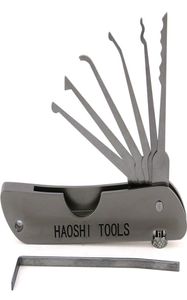 Haoshi Jackknife Lock Picking Set Draagbare Multitool Pick Set in uw zak Sleutelhanger Lock Pick Set voor 6459305