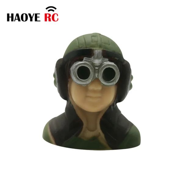 Haoye 1 PC 1/9 Pilotos civiles de escala Figuras con modelo de juguete de vidrio para accesorios de avión RC Hobby Color Ejército/Rosa