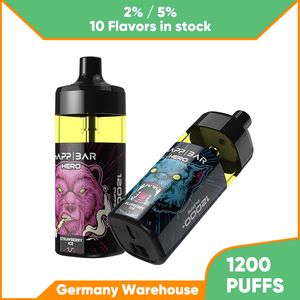 Happ 12000 Puffs Desechables E Cigarrillo Pod Kits de dispositivo 650mAh Batería Recargable 16ml Carros Eliquid Precargado Vape Pen Plus 12k Puff Flujo de aire ajustable