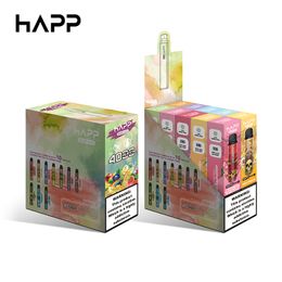 HAPP Bar 4000 Puffs Vape Einweg-E-Zigaretten Mesh Coil 2% 5% E Juice Vaper 1,0 Ohm Mesh Coil Desechables 4k 9k 12k Einweg Vapes 15 Geschmacksrichtungen auf Lager EU