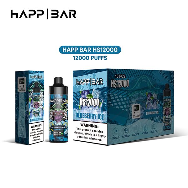 Happ Bar Puff Vape Vaper 12k 12000 Puffs Vape desechable 15000 15k E Cigarrillo 10 Sabores Mezcla de UE mixta en stock