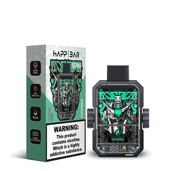 Happ Best Taste Vape 9000Puffs 10000Puffs Vape 10K Puffs Pod Device Cigarette électronique jetable 2% 5% Nico Salt 14ML E liquide Juice Vaper