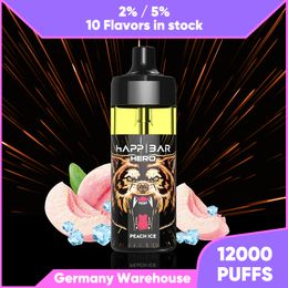 happ vape Blue Razz 12000 bouffées vapes bouffée jetable 12000 10000 9000 6000 barre de cigarette électronique Hero 650mah batterie 16ml chariots préremplis 12k 10k 9k 6k vaper pod