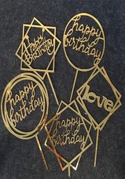 Feliz cumpleaños love pastel topper acrílico fiesta de decoración de fiesta de cumpleaños suministros KD17530021