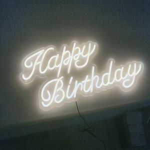 Gelukkige verjaardag neon borden voor muur slaapkamer kamer feest decor 14 5 x 7 8 inch 2096