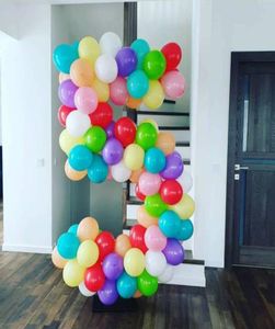 Joyeux anniversaire numéro support vertical structure anniversaire célébration maison jardin bricolage ballon décorations accessoires T2008273261508