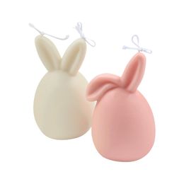 Happy Easter Party 3D Rabbit Siliconen Soap kaarsenkaarsen Konijntje Kopvorm Klei Gips Soap Craft Making Tool