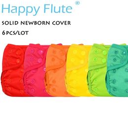 Happy Flute-funda para pañal de tela para recién nacido, refuerzos dobles para bebé NB, impermeable y transpirable, 201119284k