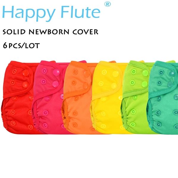 Happy Flute nouveau-né Snap couvre-couche en tissu pour bébé NB, double goussets, imperméable et respirant 201119