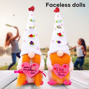 Gelukkige Moederdag Decor Gnome Pluche Poppen met Liefde Hart Mom Themed Dwerg Stuk speelgoed Doll Festival Party Gift voor Thuis