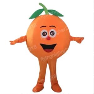 Costume de mascotte Orange heureux, unisexe, personnage de dessin animé, personnage de carnaval, robe de noël pour hommes et femmes, robe de soirée fantaisie de spectacle