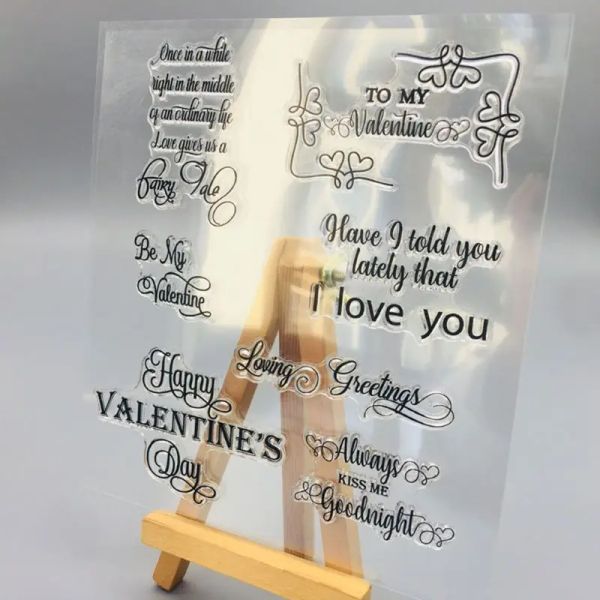 Happy Valentines Day Silicone Clear Stabbooking Scrapbooking Card de la Saint-Valentin Faire pour les enfants