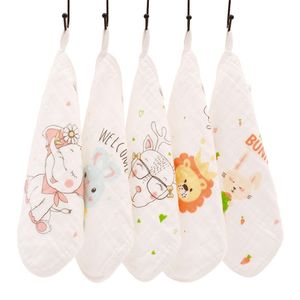 Happyflute 100% Cotton Square Face Towel 5piece/set Muslin Baby Stuff for Newborns Gauze Baby Wipes Wash Cloths 2420 Q2