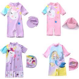 Happyflute 7 24kg Traje de baño de manga larga para niños y niñas Ropa de baño linda de princesa para bebés 231228