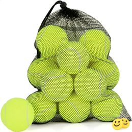 Balles de tennis Happyfun 10 Pack Training Tennis Balls Practice Balls High Elasticity Pet Dog jouant des balles en forme 240430