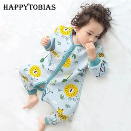 Happytobias printemps automne bébé sacs de couchage jambe fendue coton enfant en bas âge sac de nuit enfants dormeurs Schlafsack pyjama combinaison S15 240111