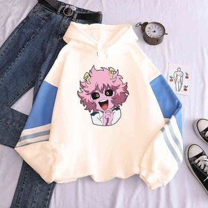 Harajuku Anime My Hero Academia Sweats à capuche à manches longues unisexe Streetwear Cartoon Kawaii Shy Girl Graphics Mina Ashido Sweatshirts Y211122