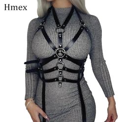 Harajuku Bdsm Ligueros Mujeres Arnés de cuero Cinturón Femdom Sexy Teddies Lencería BodySuits Fetish Ladies Body Suspenders 2103265527939