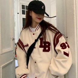 Harajuku bf jas lente en herfst losse japans college stijl honkbal uniform midden lengte vrouwelijke student ins 211029