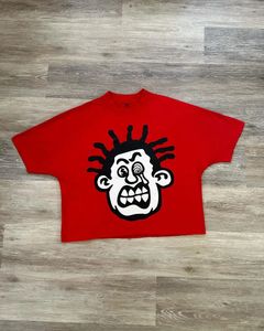 Harajuku Big Red Cartoon Graphic T -shirts Print Oversized Gothic Casual Streetwear Paren grafische Y2K Tops Goth Men Men Men Men Men 240410